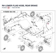 RH LOWER FLUID HOSE, REAR BRAKE product image