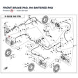 FRONT BRAKE PAD, RH product image