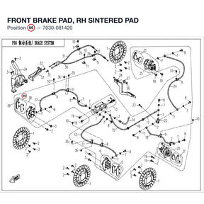 FRONT BRAKE PAD, RH product image