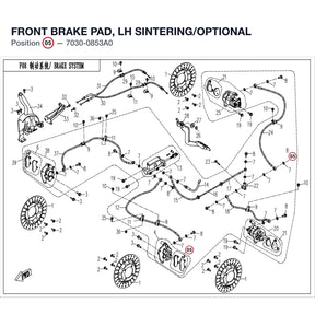 FRONT BRAKE PAD, LH product image