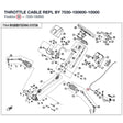 THROTTLE CABLE REPL BY 7030-100600-10000 product image