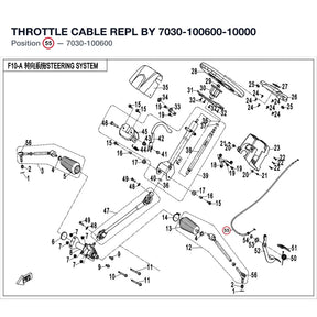 THROTTLE CABLE REPL BY 7030-100600-10000 product image
