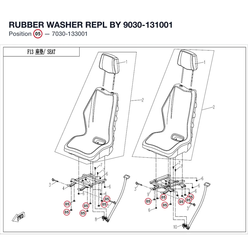 RUBBER WASHER REPL BY 9030-131001 product image