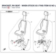 BRACKET, RH SEAT - WHEN STOCK IS 0 THIS ITEM IS NO LONGER AVAILABLE product image