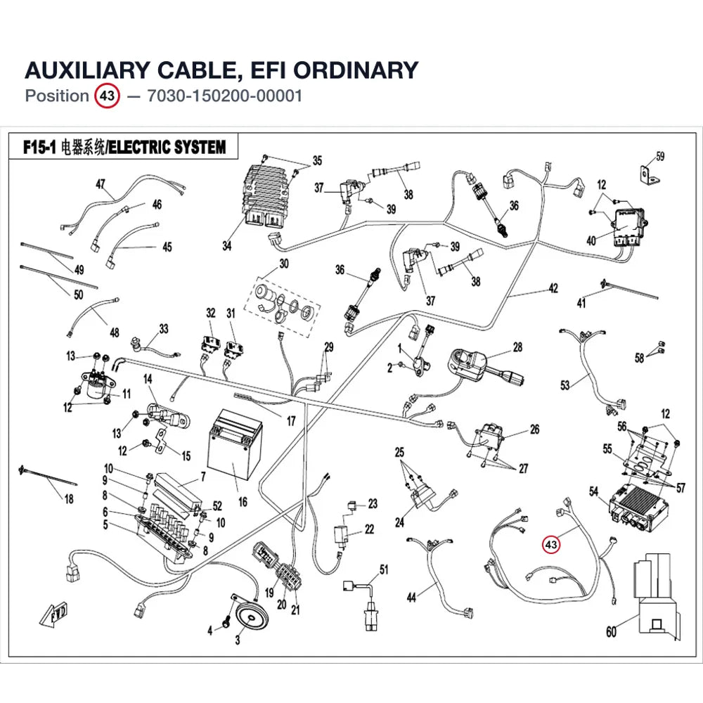 AUXILIARY CABLE, EFI product image