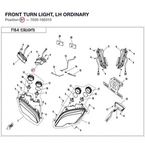FRONT TURN LIGHT, LH product image