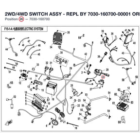2WD/4WD SWITCH ASSY - REPL BY 7030-160700-00001 product image