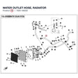 WATER OUTLET HOSE, RADIATOR product image