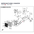 WATER INLET HOSE 2, RADIATOR product image