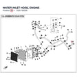 WATER INLET HOSE, ENGINE product image