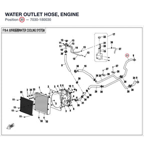 WATER OUTLET HOSE, ENGINE product image