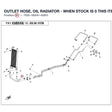 OUTLET HOSE, OIL RADIATOR - WHEN STOCK IS 0 THIS ITEM IS NO LONGER AVAILABLE product image