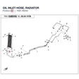 OIL INLET HOSE, RADIATOR product image