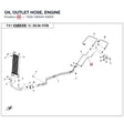 OIL OUTLET HOSE, ENGINE product image