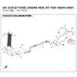 OIL OUTLET HOSE, ENGINE REPL BY 7030-180044-00001 product image