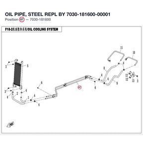 OIL PIPE, STEEL REPL BY 7030-181600-00001 product image