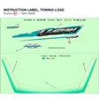 INSTRUCTION LABEL, TOWING LOAD product image