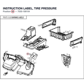 INSTRUCTION LABEL, TIRE PRESSURE product image
