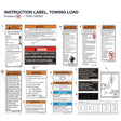 INSTRUCTION LABEL, TOWING LOAD product image