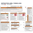 INSTRUCTION LABEL, TOWING LOAD product image
