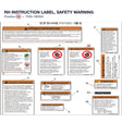 RH INSTRUCTION LABEL, SAFETY WARNING product image