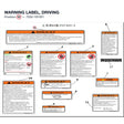 WARNING LABEL, DRIVING product image