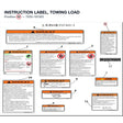 INSTRUCTION LABEL, TOWING LOAD product image
