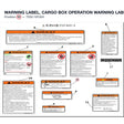 WARNING LABEL, CARGO BOX OPERATION product image