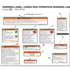 WARNING LABEL, CARGO BOX OPERATION product image