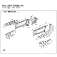 TAIL LIGHT COVER, RH product image