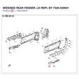 WIDENED REAR FENDER, LH REPL BY 7030-040831 product image