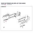 REAR RH FENDER (EX) REPL BY 7030-040832 product image