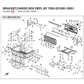 BRACKET,CARGO BOX REPL BY 7030-221200-10001 product image