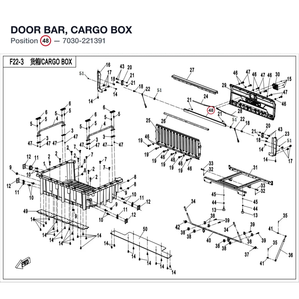 DOOR BAR, CARGO BOX product image