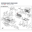 ROTATION SHAFT, REAR DOOR product image