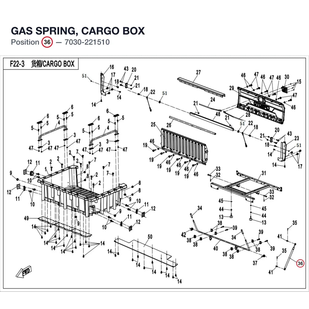 GAS SPRING, CARGO BOX product image