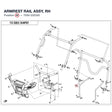 ARMREST RAIL ASSY, RH product image