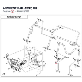 ARMREST RAIL ASSY, RH product image