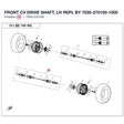 FRONT CV DRIVE SHAFT, LH REPL BY 7030-270100-1000 product image