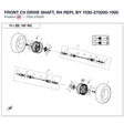 FRONT CV DRIVE SHAFT, RH REPL BY 7030-270200-1000 product image