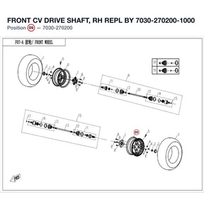 FRONT CV DRIVE SHAFT, RH REPL BY 7030-270200-1000 product image