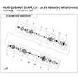 REAR CV DRIVE SHAFT, LH - U8 EX VERSION INTERCHANGEABLE WITH 7030-280100 product image