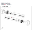 REAR SHAFT, LH product image