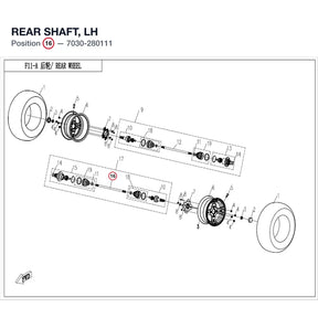 REAR SHAFT, LH product image