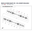 REAR CV DRIVE SHAFT, RH - NO LONGER AVAILABLE product image
