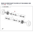 REAR CV DRIVE SHAFT, RH REPL BY 7030-280200-1000 product image