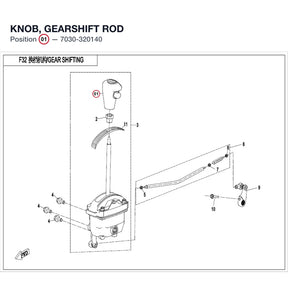 KNOB, GEARSHIFT ROD product image