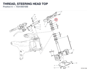 THREAD, STEERING HEAD TOP 70310601BB diagram position
