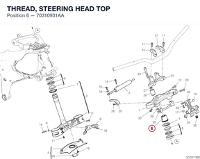 THREAD, STEERING HEAD TOP 70310931AA diagram position