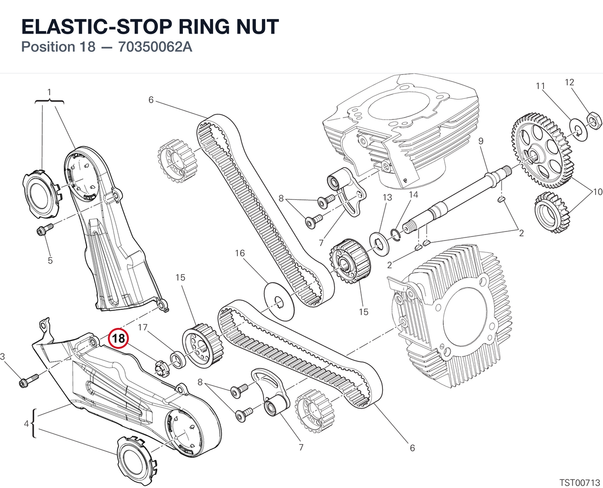 ELASTIC-STOP RING NUT 70350062A diagram position
